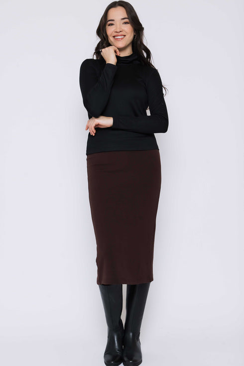 Erin-Luxe Fleece Midi Skirt